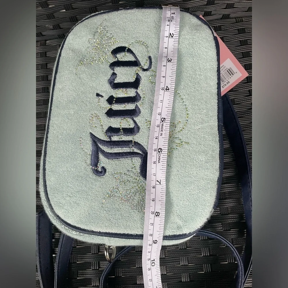 Juicy Couture Green Crossbody Bag with butterfly Design, Juicy couture crossbody
